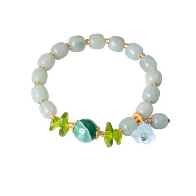 China Brazalete con cuentas de Jade Natural Salud Belleza y Armonía Jane Gems Para Regalo Joyas hechas a mano en venta