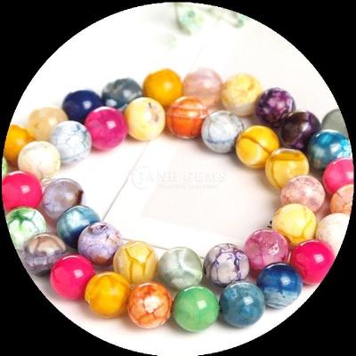 China High Quality Colorful Fire Agate Various Loose Bead Strands Assorted Gemstone for DIY Jewelry Making Create Your Own Masterpiece for sale