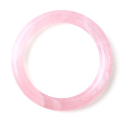 China Pedra natural de cristal polido rosa rosa quartzo bracelete de cristal jóias para presente de aniversário à venda