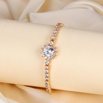 China CLASSIC Dropshipping Design Charm Woven Chain Zircon Brand Miss You Girl Fashion Jewelry Bracelet Woman Bangle for sale