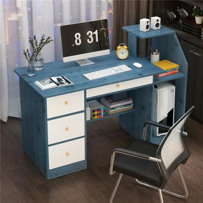 China Home Office Desks for Personal Computer Desk with Library Writing Table with Shelf for Study PC Lap Desk for sale