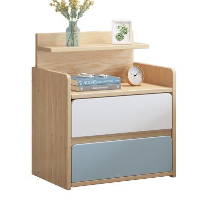 China Simple modern wooden night stand bedside table with 2 drawers for sale