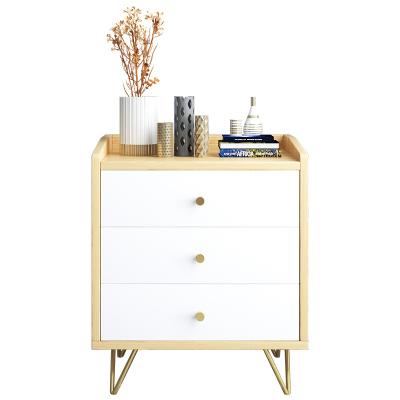 China Nordic Modern Bedroom Furniture Metal Leg Night Stand Gold Stand for sale