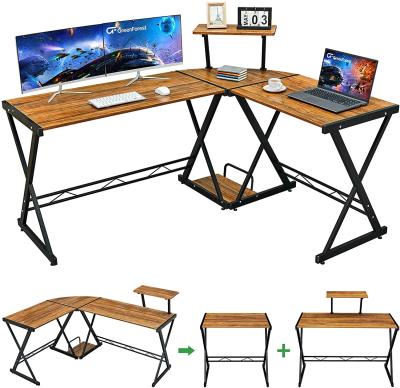 China (Other) Nordic Adjustable Hot Selling Splicing Computer Desk L-type Office Student Household Computer Desk for sale