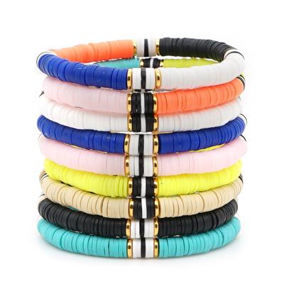 China 2021 New Boho Colorful BOHEMIA Disc 5mm Bead Women's Clay Heishi Beads Bracelets For Bangles Polymer Beads for sale