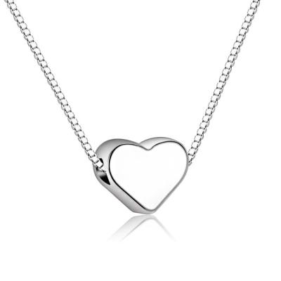 China Wholesale New Romantic Jewelry Lacie Heart Pendant Ins Simple Design Alloy Necklace For Women for sale