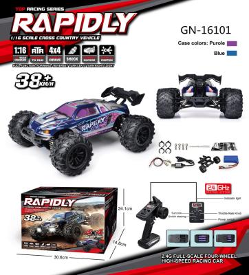 China RC Hobby GERMANY Naval Forces 1:16 RC Car GN-16101 38KM/H Full Vehicle High Speed ​​Remote Control Four-Wheel Car for Boys Terrain Rock Crawler for sale