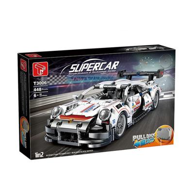 China Electronic Toy T3006 448PCS World Famous Super Sports Car Building Block Expert Speed ​​Racing Vehicle Bricks Toys Birthday Gift For Friend for sale