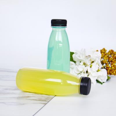 China 500ml 100ml Eco-friendly PLA Plastic Juice Bottle Drink Drinking Bottle With Lid Water Bottle for sale