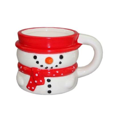 China Sustainable Cartoon Style Personalized Ceramic Mug Porcelain Christmas Mug for sale