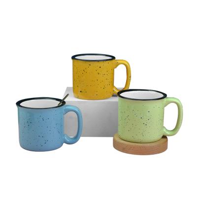 China Viable Wholesale Custom Mug Sublimation Enamel Metal Coffee Mugs Metal Coffee Mugs Travel Mug for sale