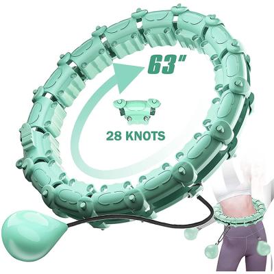 China Abdomen Fitness Weight Loss Hoops Detachable Knots & Adjustable Weight Auto-Spinning Ball Large Size Exercise Hoola Hoops for sale