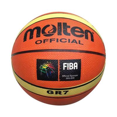 China Customizable Men Basketball Rubber Balls GR7 Training Bulk Inflatable Indoor Basketball Gift Custom Rubber Basketball Ball en venta