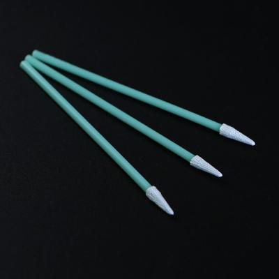 China Alcohol Cleanroom Laser Resistant Sealed Printer Head Cleaning Class 100 Knitted Polyester Tip Swabs for sale