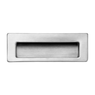 China Modern Stainless Steel Furniture Handle Cup Pull Finger Handle Furniture Hide Handle In Rectangle Type for sale