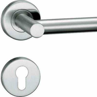 China Door Building Door Hardware 304/201 Stainless Steel Tube Hollow Lever Handle for sale