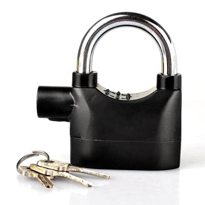 China Aluminum. Waterproof Alloy Security Siren Alarm Bicycle Lock Padlock Safe Protection Lock for sale