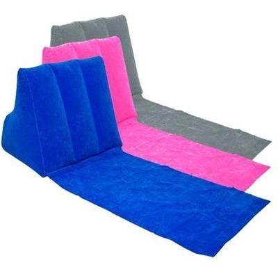 China Cheap Triangle Inflatable Lounge Cushion Wedge Mat Beach Rest Chair Beach Cooling Back Pillow for sale