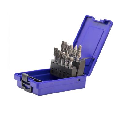 China Drilling 1/4 Inch Shank Carbide Deburrs Double Set 10Pcs Cut 6mm Diameter Shank 6.35 Mm Rotary File High Quality Machine Tool Parts for sale