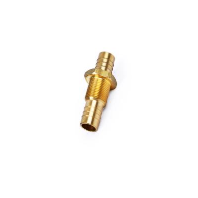 China Brass Nipple Factory CNC Fabricated Products Brass Nipple Fittings for sale