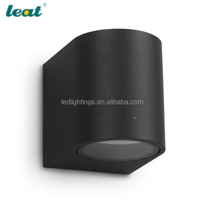 China Modern Light Aluminum Naturel Powder Coated Wall Spot Light GU10 Black Half Base Round Shape for sale