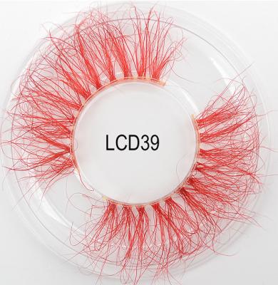 China Thick Colorful Waterproof Handmade Model 25mm Lcd Mink Fur False Eyelashes for sale