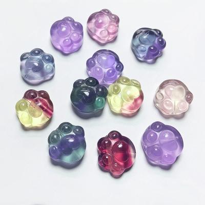 China China Wholesale Price High Quality Hand Carving Rainbow Fluorite Mini Cat's Claw For Bracelet Necklace Accessories for sale