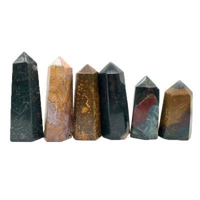 China Wholesale Natural Spiritual Stone Tower Jasper China Ocean Crystal Point Healing for fengshui decor for sale