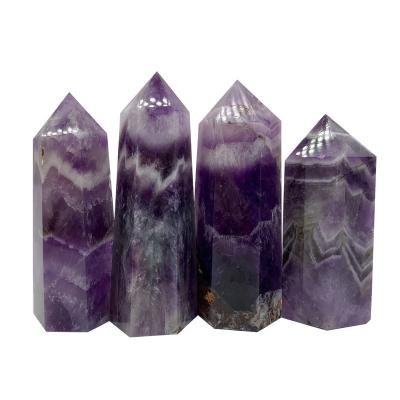 China China Wholesale Natural Amethyst Dreamy Healing Stone Crystal Magic Wand For Home Decoration for sale