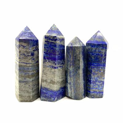 China China wholesale natural quartz crystal point wand healing lapis lazuli tower for fengshui decor for sale