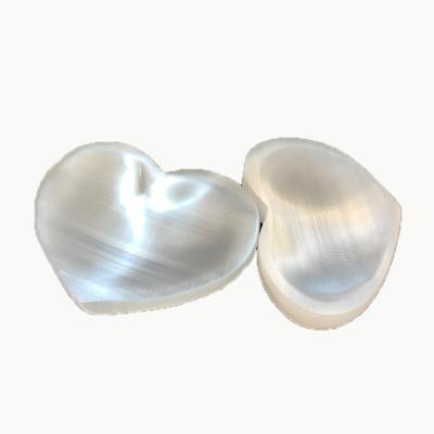 China China wholesale natural selenite carved healing heart shaped crystal bowl for fengshui decor for sale