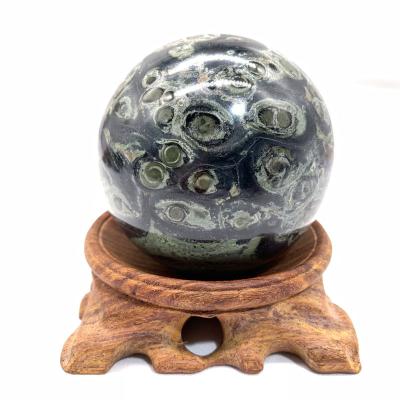 China China wholesale natural green kambaba healing stone crystal ball for home decoration for sale