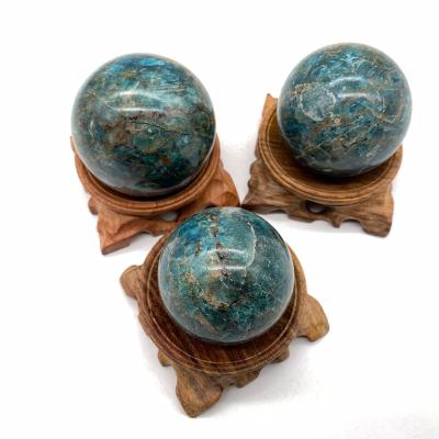 China China wholesale natural blue apatite healing stone crystal ball for home decoration for sale