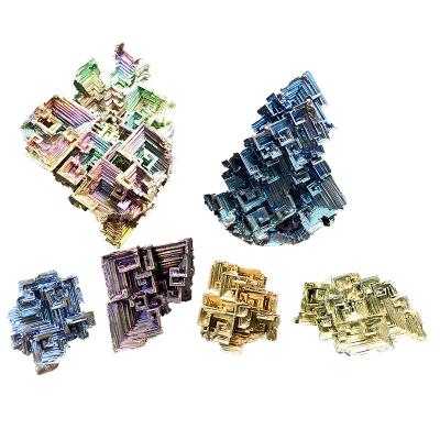 China China wholesale natural healing rainbow bismuth crystals raw rough ore irregularly for fengshui decor for sale