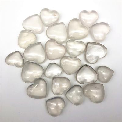 China China Wholesale Natural Gemstone Hand Cut Clear Quartz Heart Shaped Healing Crystal Heart for sale