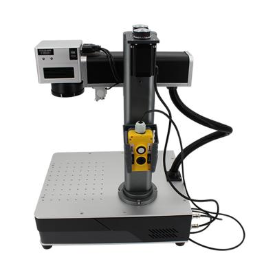 China Mini 20w 30w Air Cooled Wholesale Lift Machine Engraving Machine Fiber Laser Marking Machine For Baseball Bat for sale