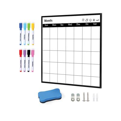 China Black Border Instant Magnetic Calendar Dry Erase White Education.Training.Office Marketing Board for sale