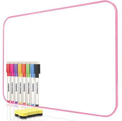 China Reusable New Rose Frame Portablesize Erase Enumerating Dual Side Multifunctional Magnetic Dry Whiteboard for sale