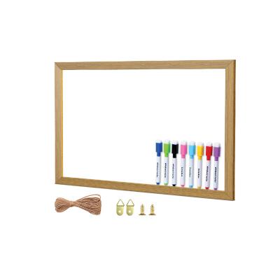 China Retro Reusable Premium Material Environmentally Friendly Brown Solid Wood Frame Whiteboard for sale