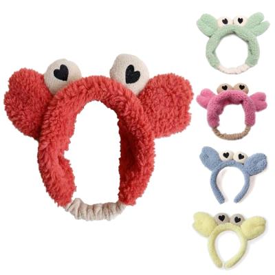 China Fashionable Soft Small Crab Hair Bands Makeup Hair Accessories Elastic Women Face Wash Hair Bands For Women for sale