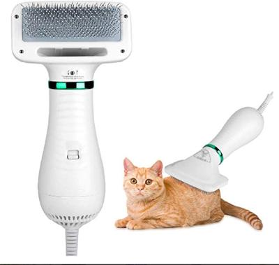 China Viable 2 in 1 Low Noise Cat Grooming Private Label Fan Position Machine Dog Brush Pet Hair Dryer Comb for sale