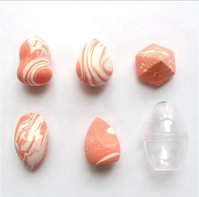 China Private Label Logo Packaging Box Soft Cosmetic Solvent Blender Soft Beauty Set Marble To Make Up Sponge for sale