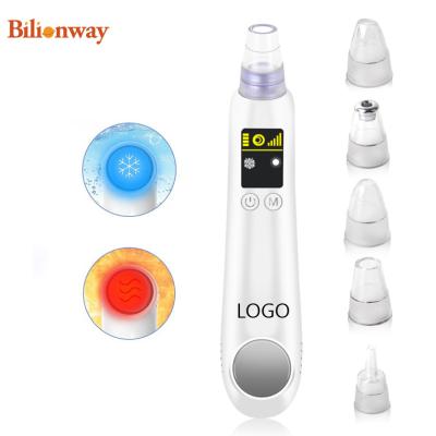 China Custom Facial Acne Treatment Pore Cleaner Vacuum Blackhead Removal With Hot Cold Function for sale