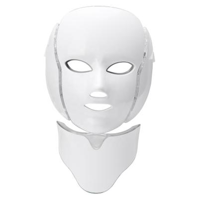 China 7 Colors Dye Removal LED Neck Mask Red Light Therapy Skin Beauty Facial Skin Rejuvenation Led Mask Led Light Therapy Mask for sale