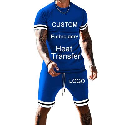 China Custom Custom Mens Sweatsuit Sets Sport Stitching Short Bootcut Shorts Joggers Fits Sports Leisure Slim Fit Custom Tracksuit Mens Set for sale