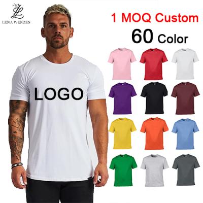 China Highest Quality Stock White 100%Cotton Custom White Size Mens T-shirt Custom T-shirt Printing Large Blank T-shirt Anti-Shrink Large for sale