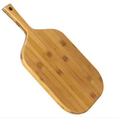 China Bamboo cutting board with handle, bamboo wooden choppers for food, serving board 43*23*2cm for sale