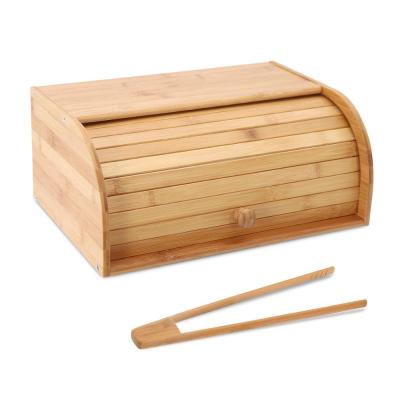 China American style bamboo bread box countertop storage bread box kitchen food storage bin for sale