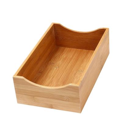 China Drawer Storage Organizer Box Detachable 30-45days 19.1*31.8*7cm 30% T/T Confirmed Bamboo Natural Pursuit Fuzhou Customized Logo BSCI for sale