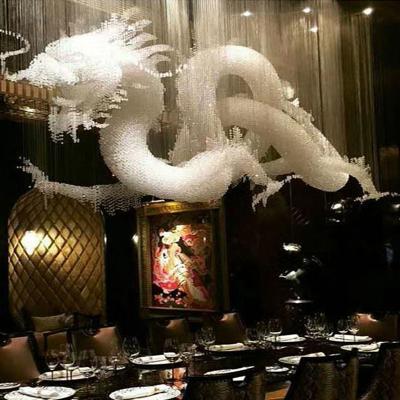 China Modern Hotel Lobby Villa Engineering Custom Creative Dragon Shaped Animal Modeling Large Modern Crystal Lamp Chandelier for sale